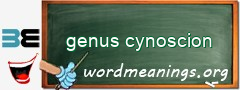 WordMeaning blackboard for genus cynoscion